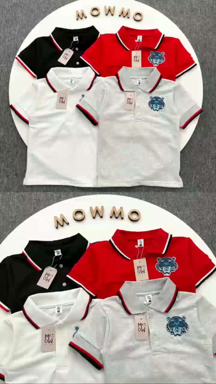 MOWMO KIDS ATASAN KAOS POLO PENDEK ANAK COWOK 7-10 TAHUN BAHAN BABYTERRY SPANDEK MOTIF BORDIR DILLON
