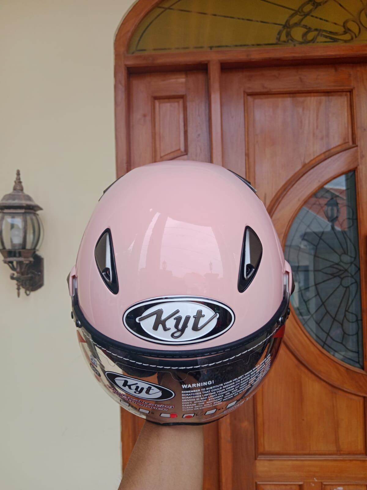 Helm Kyt Elsico Solid Pink Peach Original Produk Lazada Indonesia