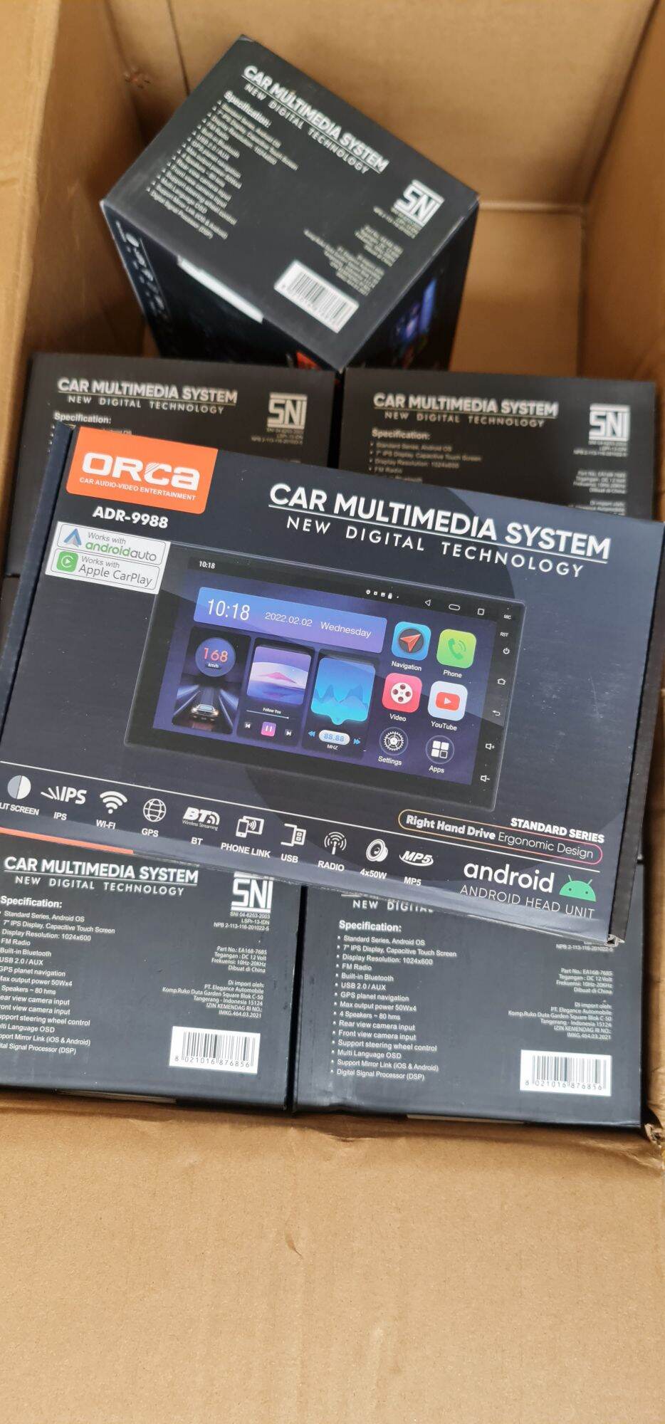 Android 7inch Orca Carplay DSP, Soket Toyota Harga 1,420,000 rupiah*Gratis Ongkir