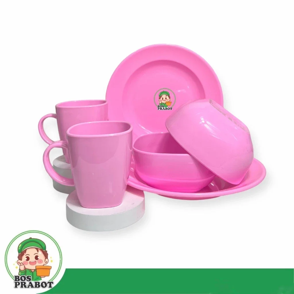 Beautiful, Thick and Luxury Melamin Glass Bowl Plate Package — Dinnerware Package Contains 6