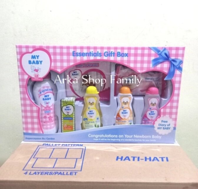MY BABY hadiah box Set Perawatan Bayi Newborn Kado Hadiah Hampers Pink