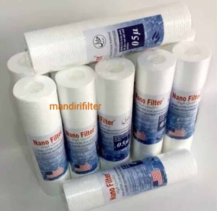 filter air nano 10 inch sedimen spun 5 micron isi 10 pcs 05 micron