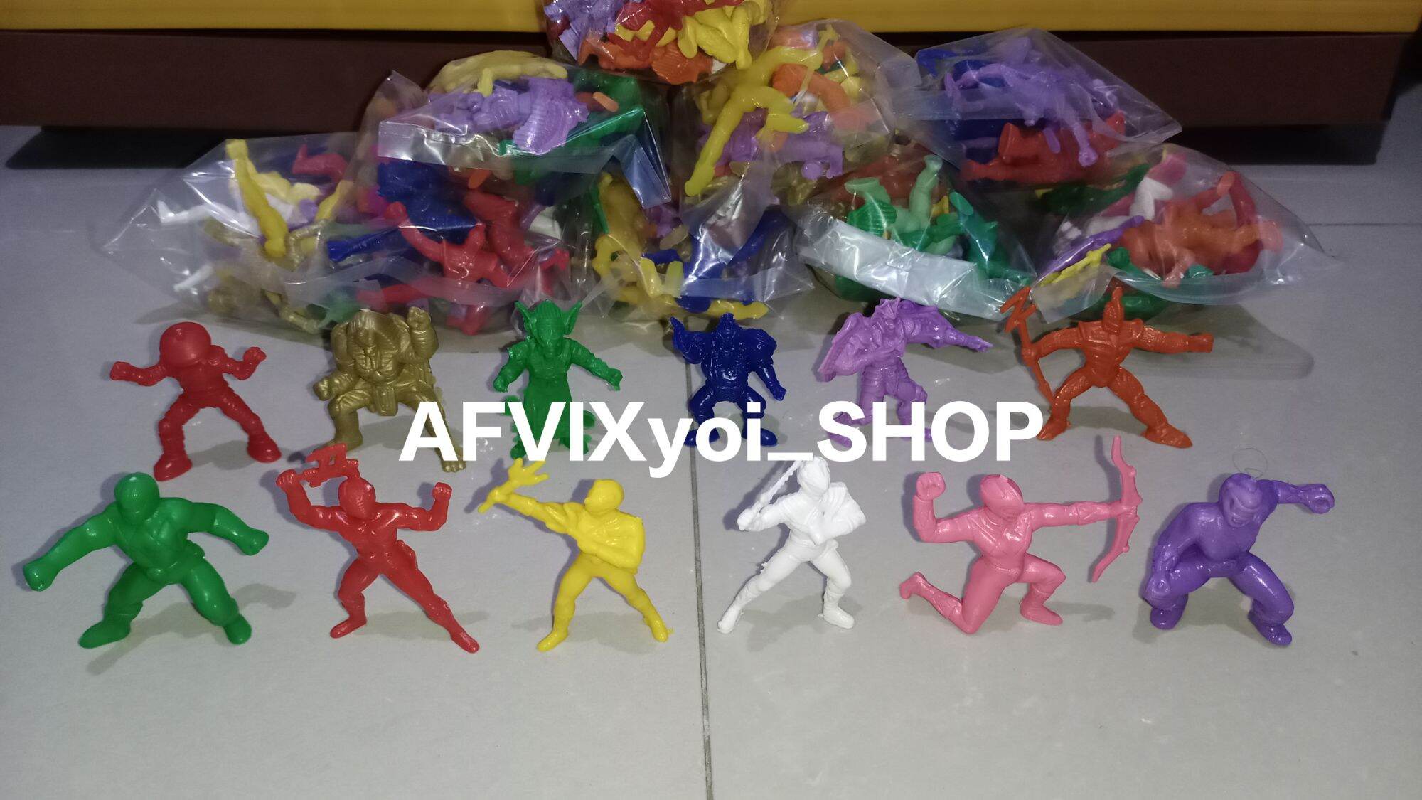 Mainan jadul action figure POWER RANGERS plastik jadul ukuran besar isi ...