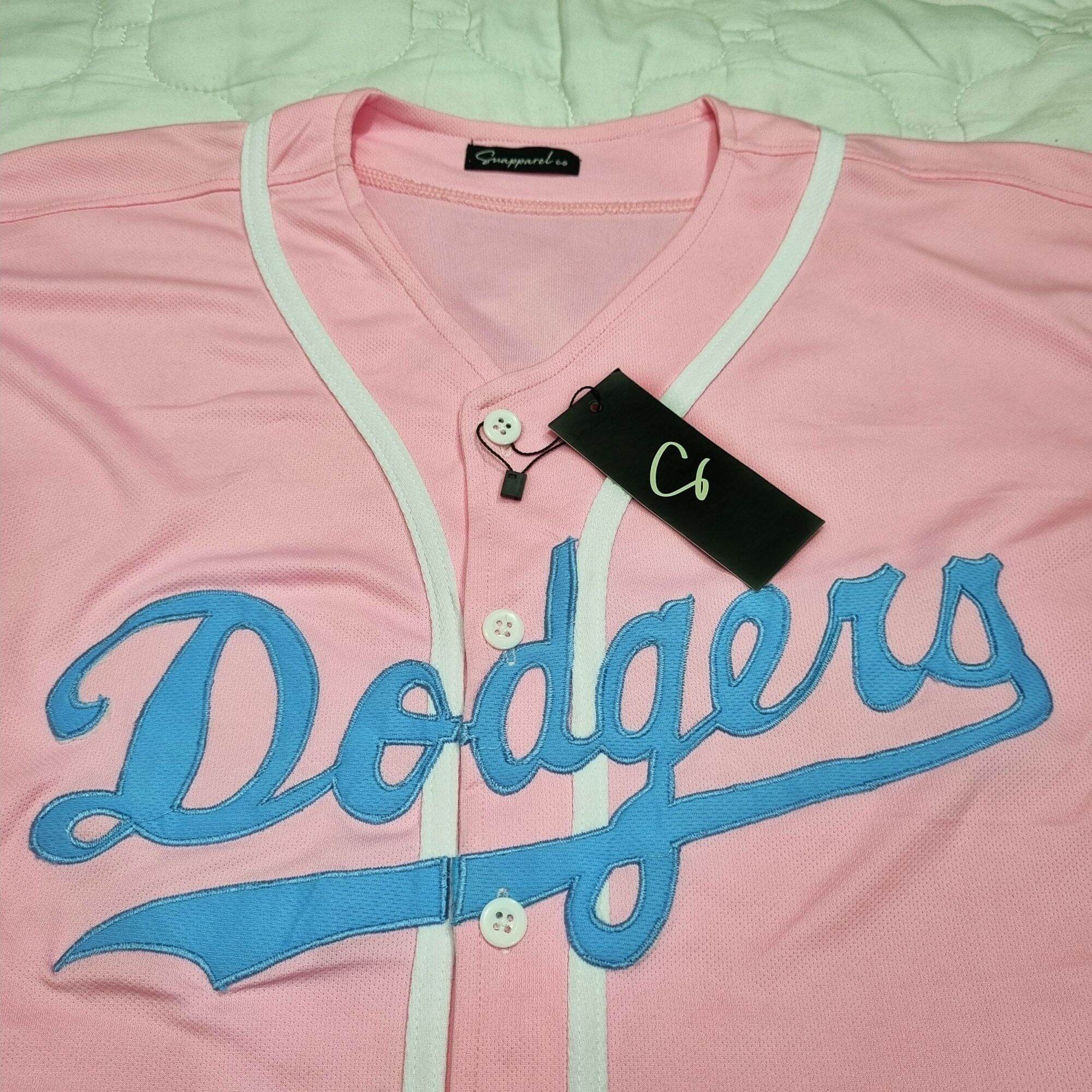 10451-LA Dodgers Baby Pink Jersey