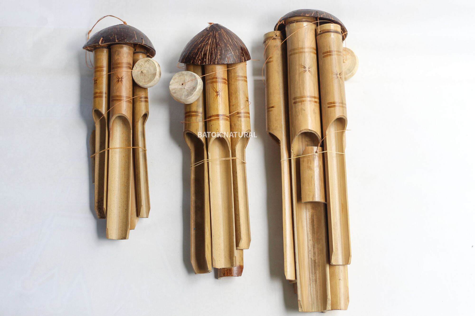 LONCENG KLONTONG BAMBU GENTA ANGIN 30CM 40CM 50CM WIND CHIME KERAJINAN BAMBU CRAFT