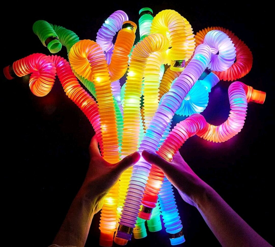 Mainan Viral Light Up Pop Tube Light Led Mainan Pipa Selang Lampu Led Tarik Lazada Indonesia