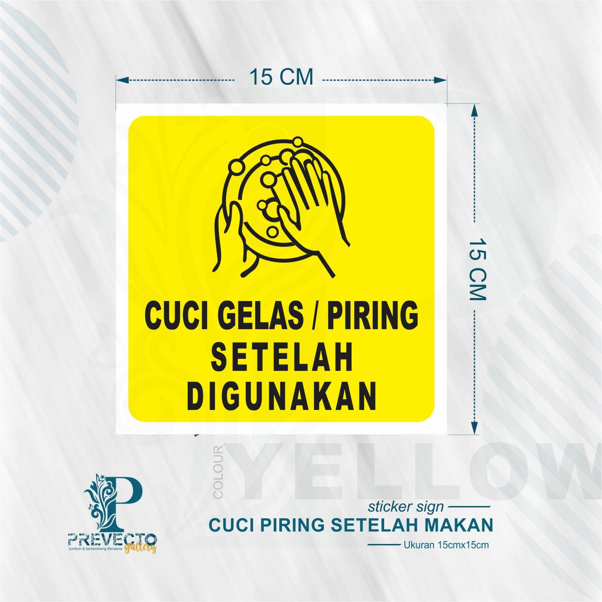 Sticker Himbauan Cuci Piring Setelah Makan Lazada Indonesia 5529