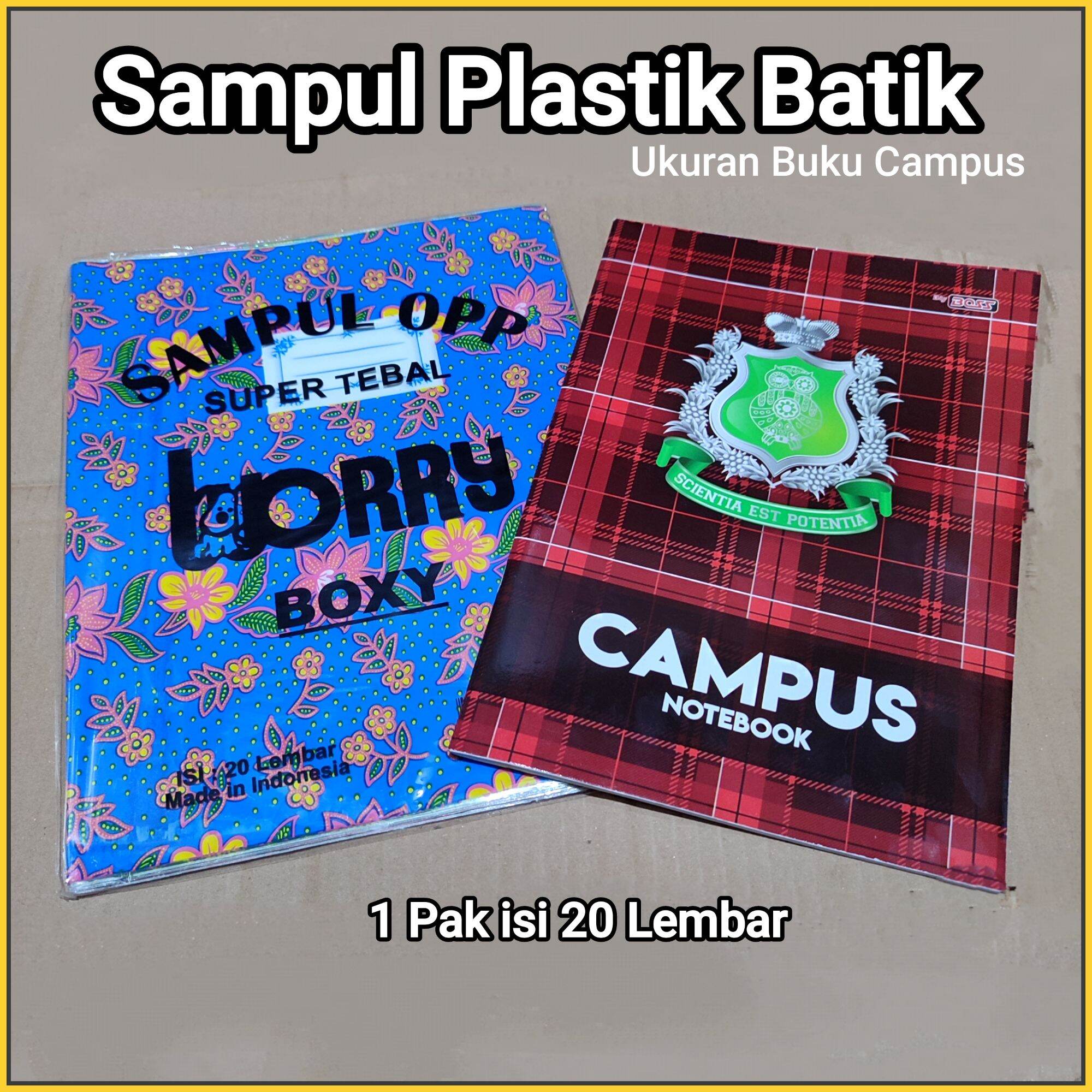 1 Pak Sampul Buku Batik Plastik Isi 20 Lembar 2 Ukuran Lazada