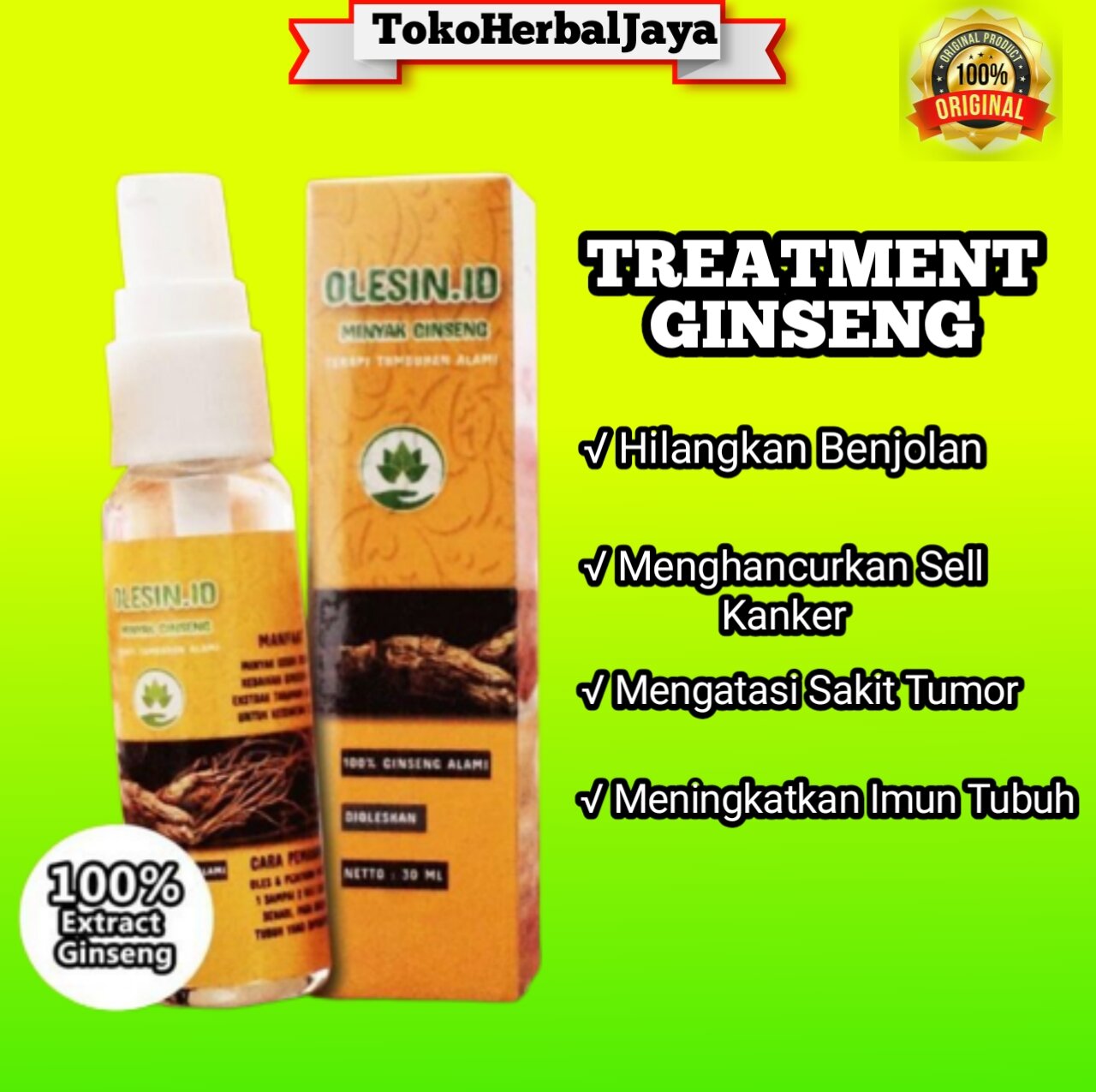 Olesin Id Minyak Ginseng Olesin Treatment Alami Atasi Dan Cegah Benjolan Kelenjar Getah Bening 