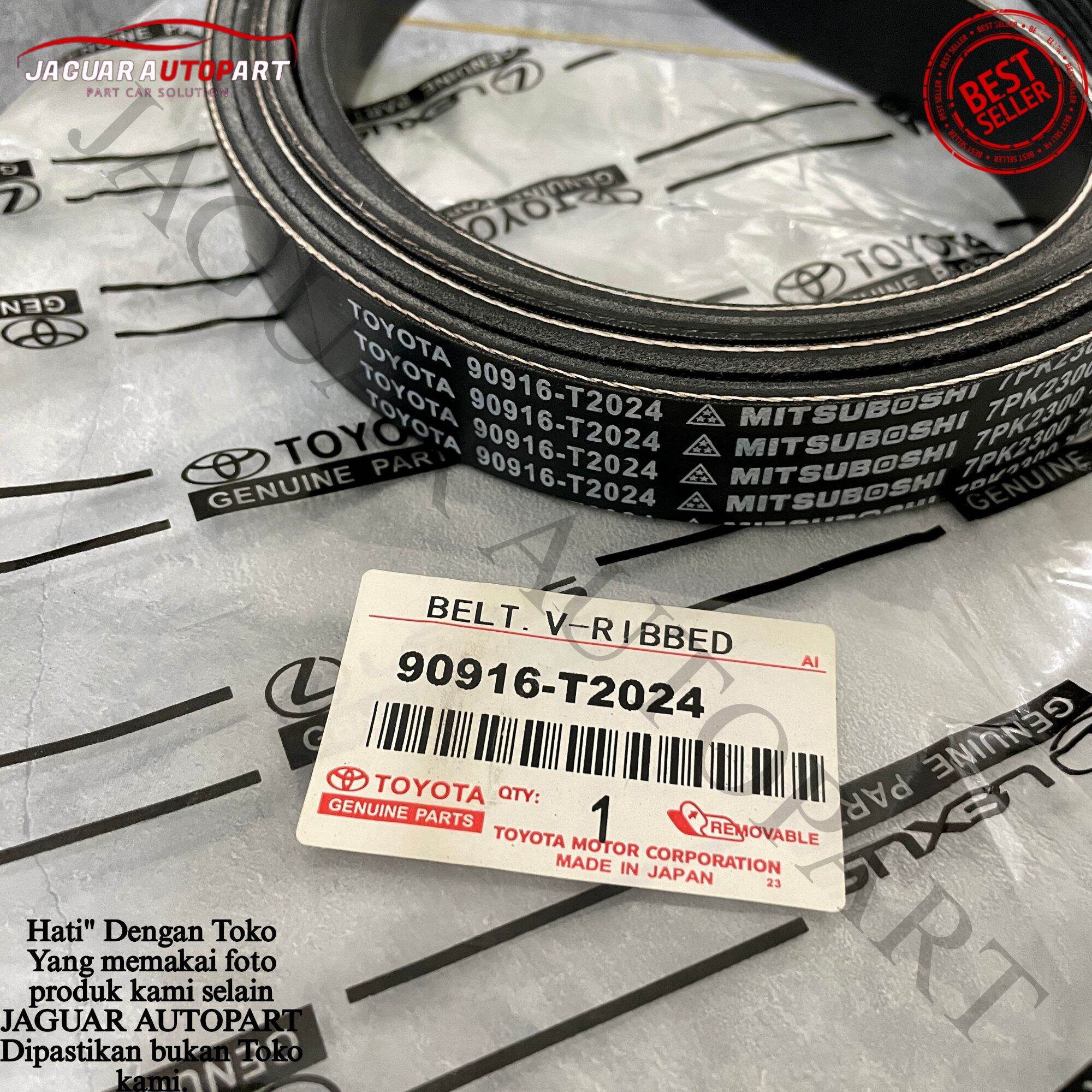 FAN BELT VAN BELT V-BELT TALI KIPAS INNOVA HILUX FORTUNER BENSIN ORIGINAL 7PK2300 Harga 115,000 rupiah*Gratis Ongkir