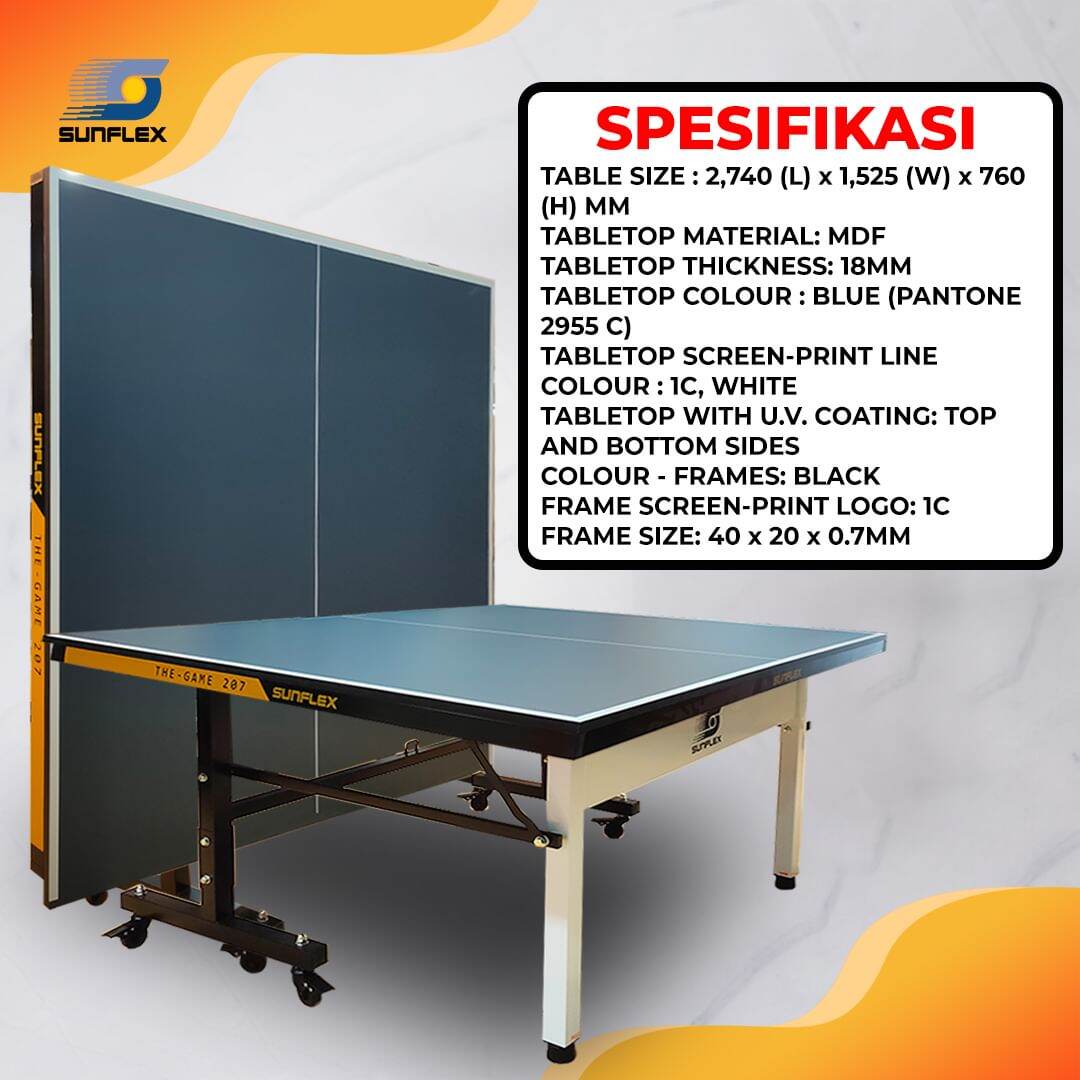 MEJA PINGPONG TENIS MEJA SUNFLEX THE GAME 207 Meja Pingpong Untuk