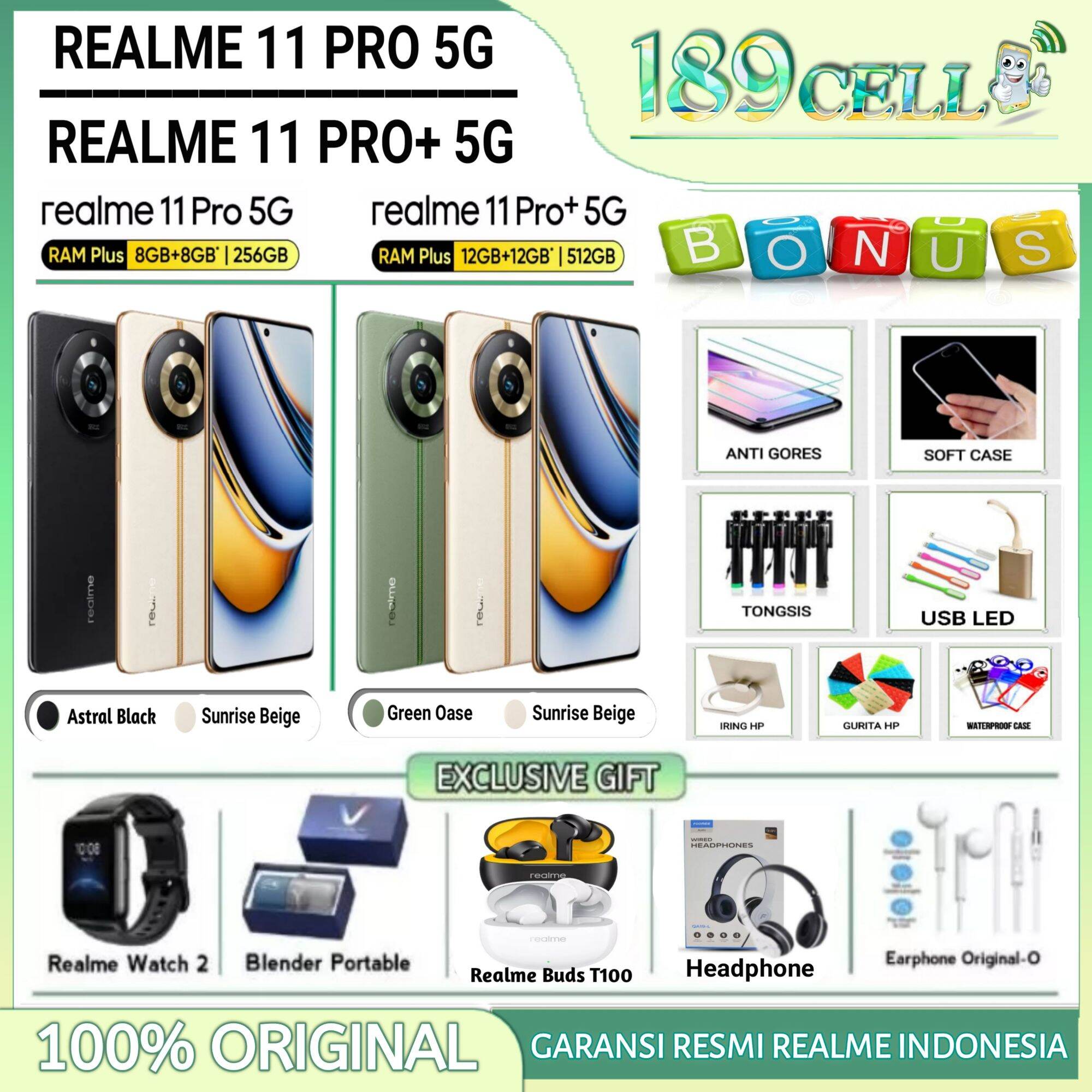 Realme 11 Pro+ Plus 5g 12/512Gb | Realme 11 Pro 8/256Gb | X50 Pro X3 12/256 | 9 Pro 8/256 Official Warranty Harga  3,509,900 Ringgit*Penghantaran Percuma