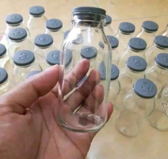 Botol Kaca Asi 100ml vial Botol Susu bayi / isi 6 pcs Botol kaca penampung asi Tutup karet
