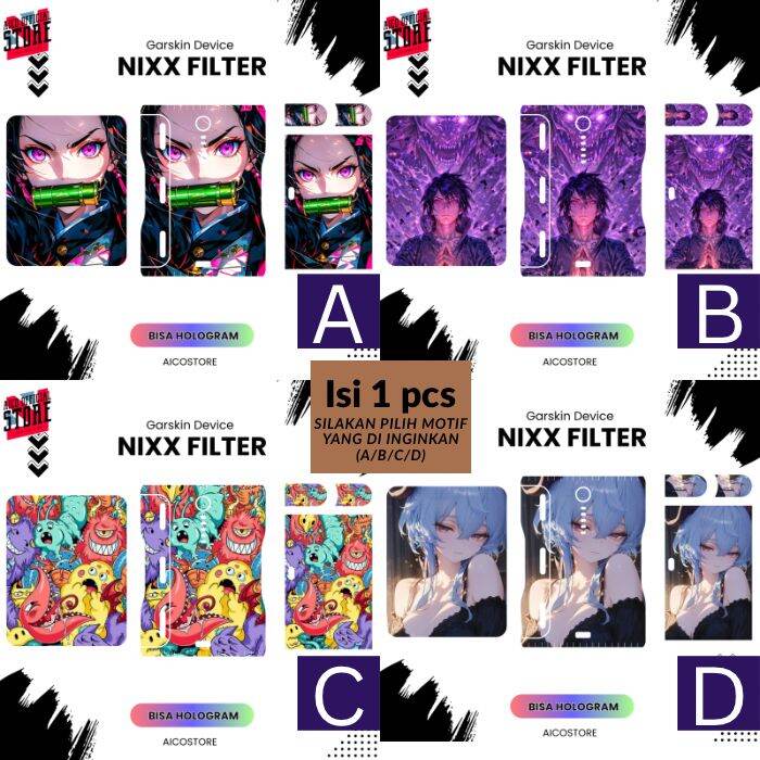 Hans Project - Garskin Sticker Cutting Nix Filter Full Body Hologram & Non-Hologram Can Be Customized Harga 45,000 rupiah*Gratis Ongkir