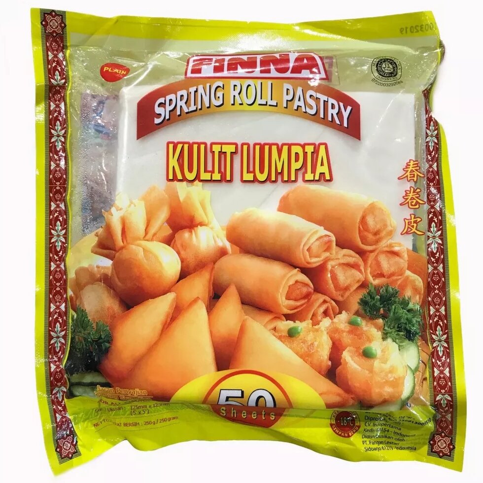 Kulit Lumpia Finna 125mm x 50 Lembar Kulit Lumpia Frozen Spring Roll