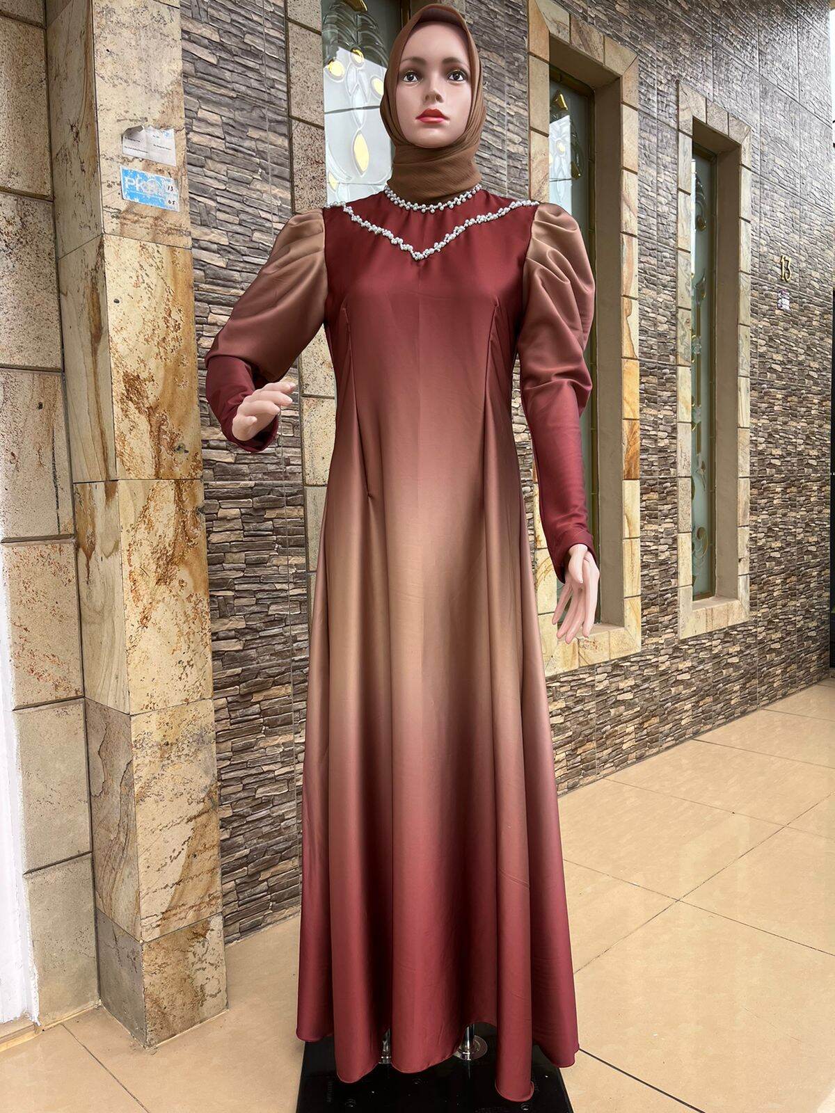 dress gradasi bridesmaid kayra gradasi | dress gradasi | dress kekinian | gamis gradasi |bridesmaid