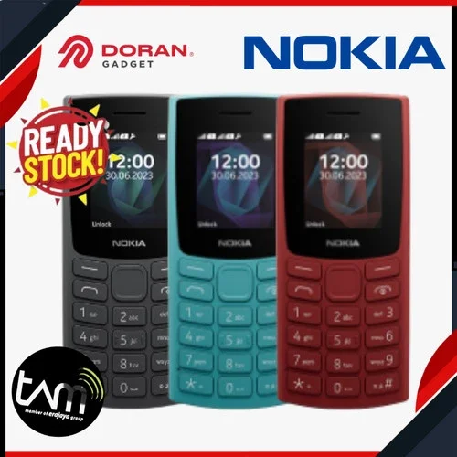 Handphone | HP Nokia 105 2023 New - Original Garansi TAM 1th - Merek jete Harga 270,000 rupiah*Gratis Ongkir
