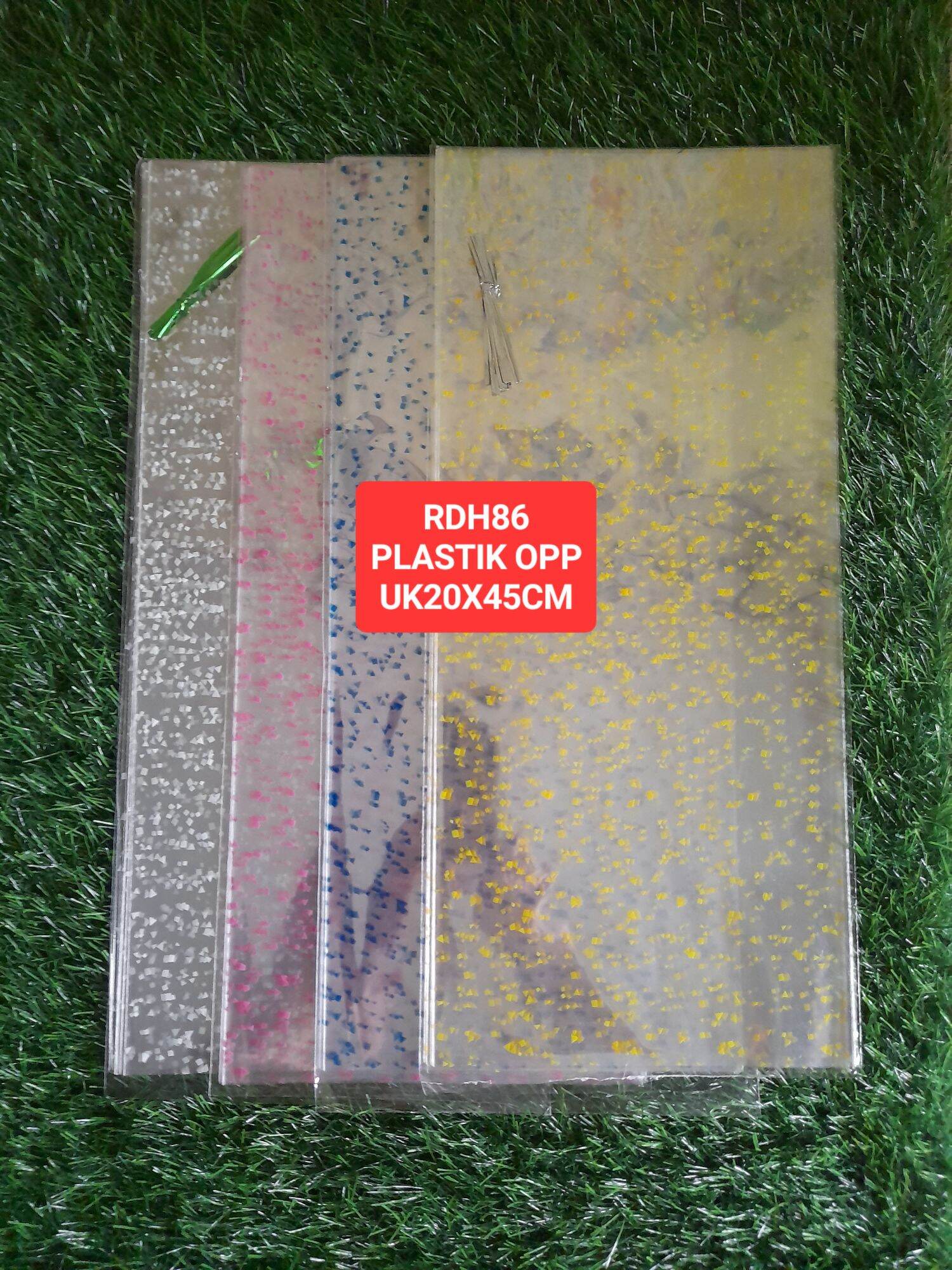 OPP FLOWER PLASTIK SNAK FARSEL UK 20X45CM [1 PAK ISI 12PCS]
