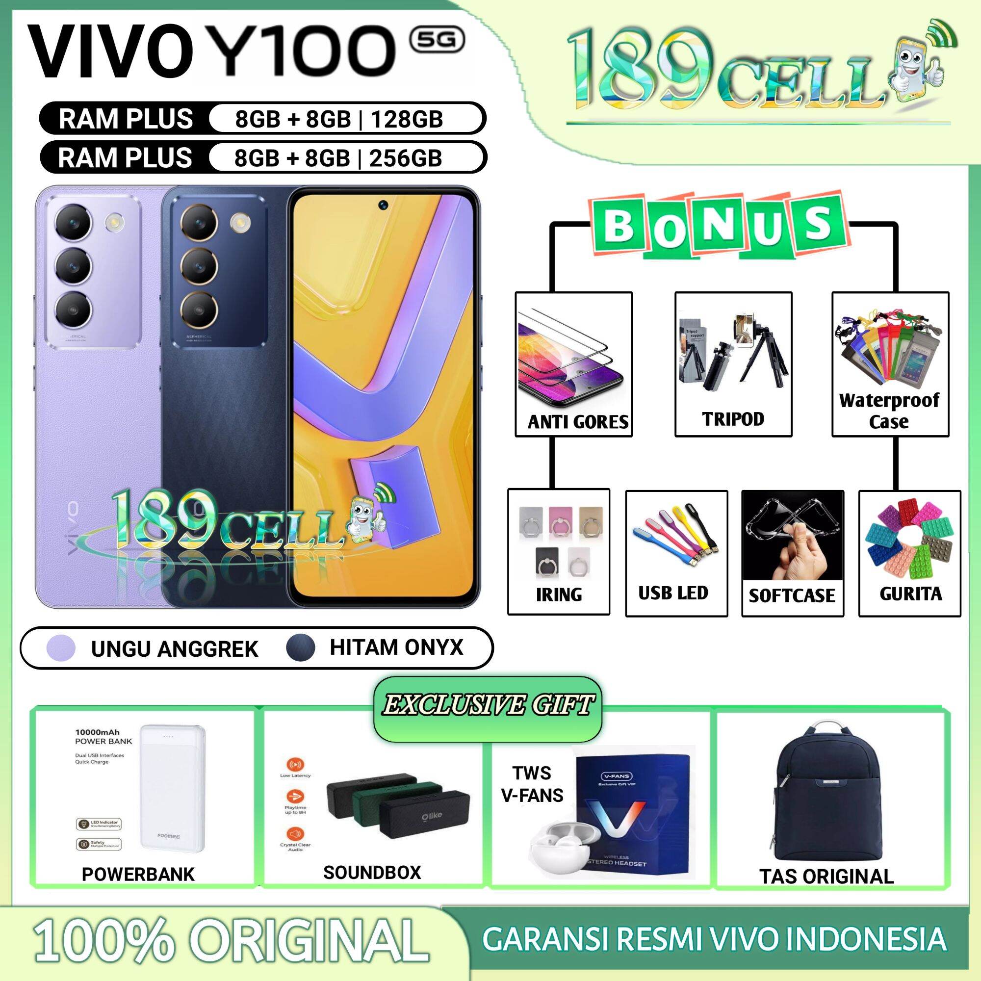 Vivo Y100 5g 8/256 | Vivo Y 100 5g Ram 8/128 Gb Official Warranty from Vivo Indonesia Harga  1,949,900 Ringgit*Penghantaran Percuma