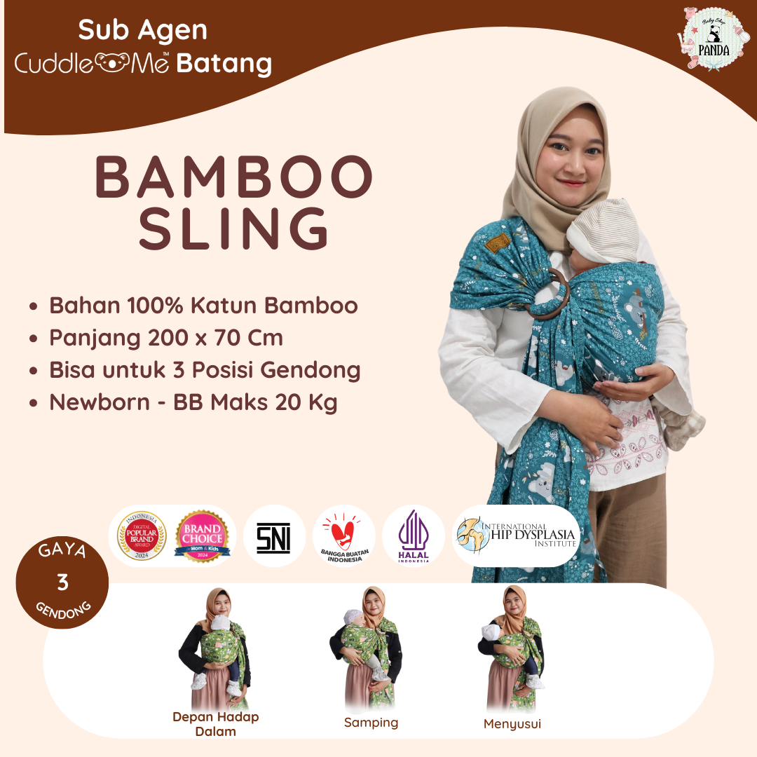 Gendongan Bayi CuddleMe Bamboo Sling Ringsling Cuddle Me Bahan - Main Image