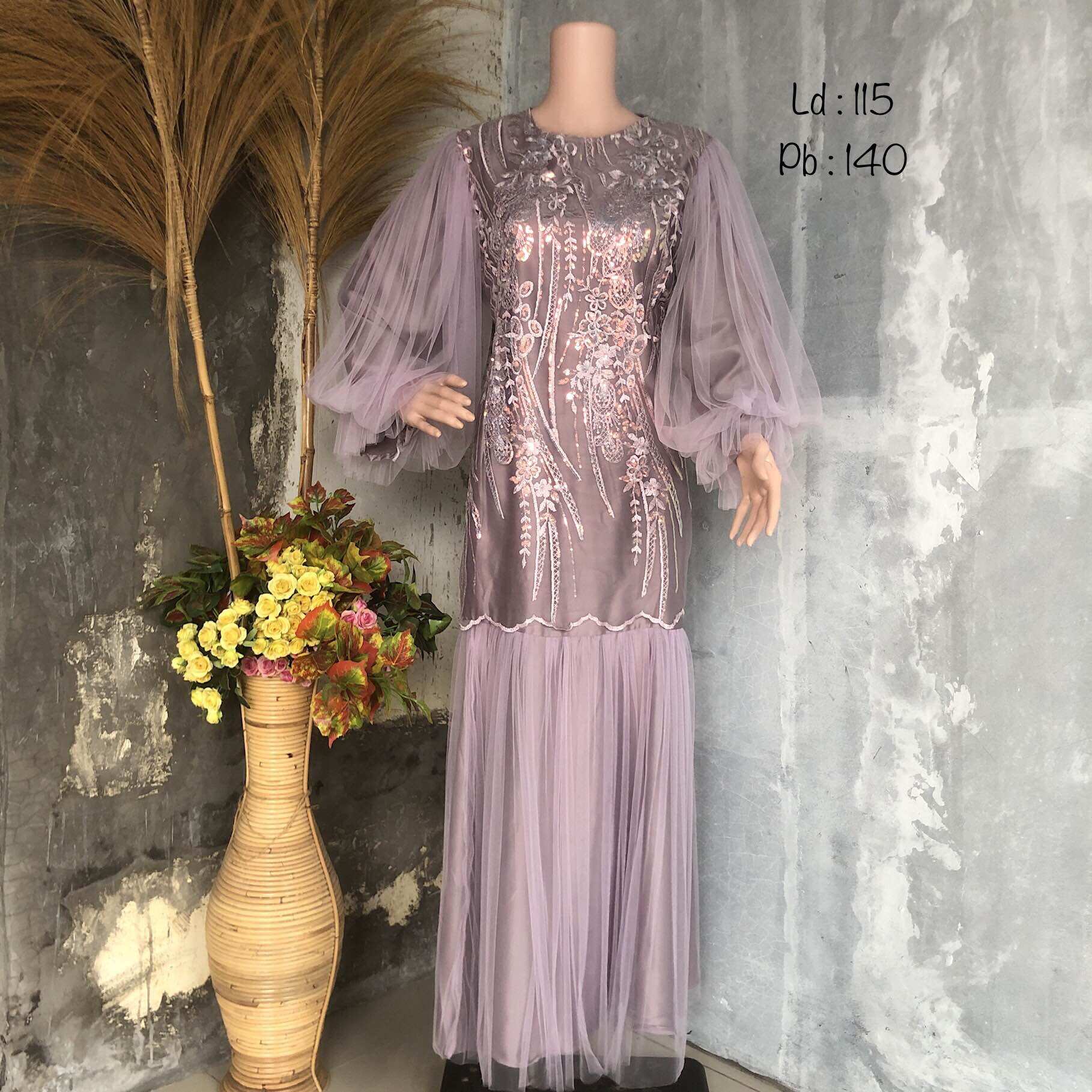 baju birthday party hijab