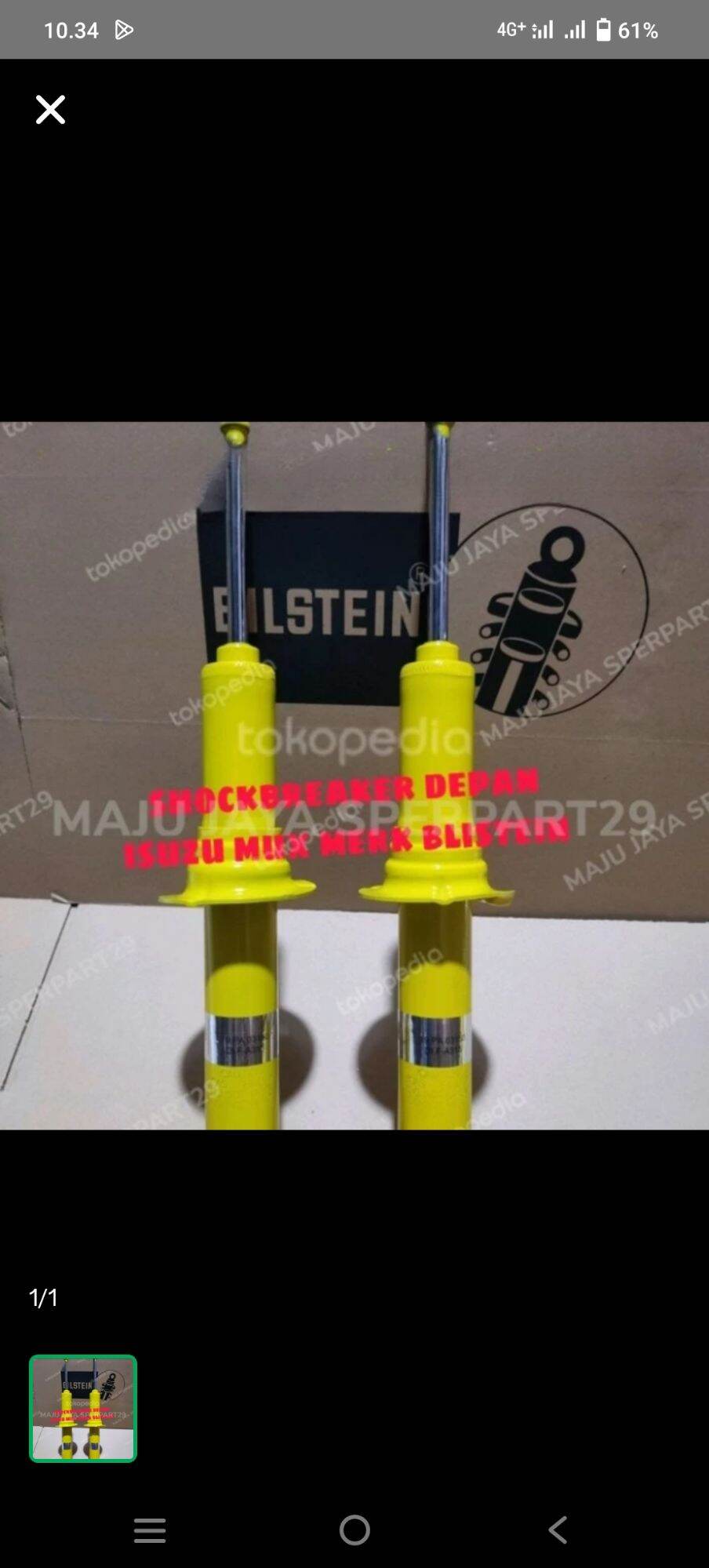 Shockbreaker Isuzu Traga depan merek Bilstein B6 Harga 1,500,000 rupiah*Gratis Ongkir