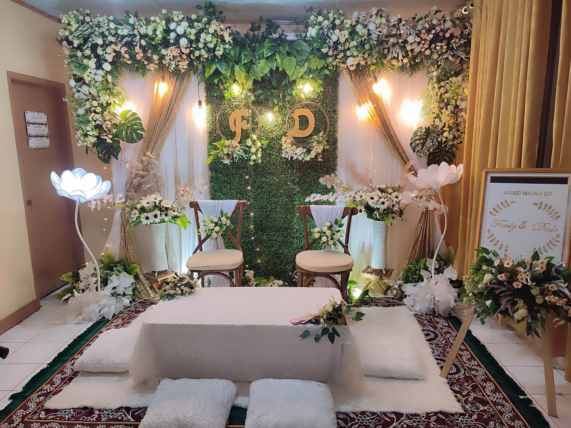 dekorasi backdrop akad nikah 3 meter + meja akad lesehan Lazada Indonesia