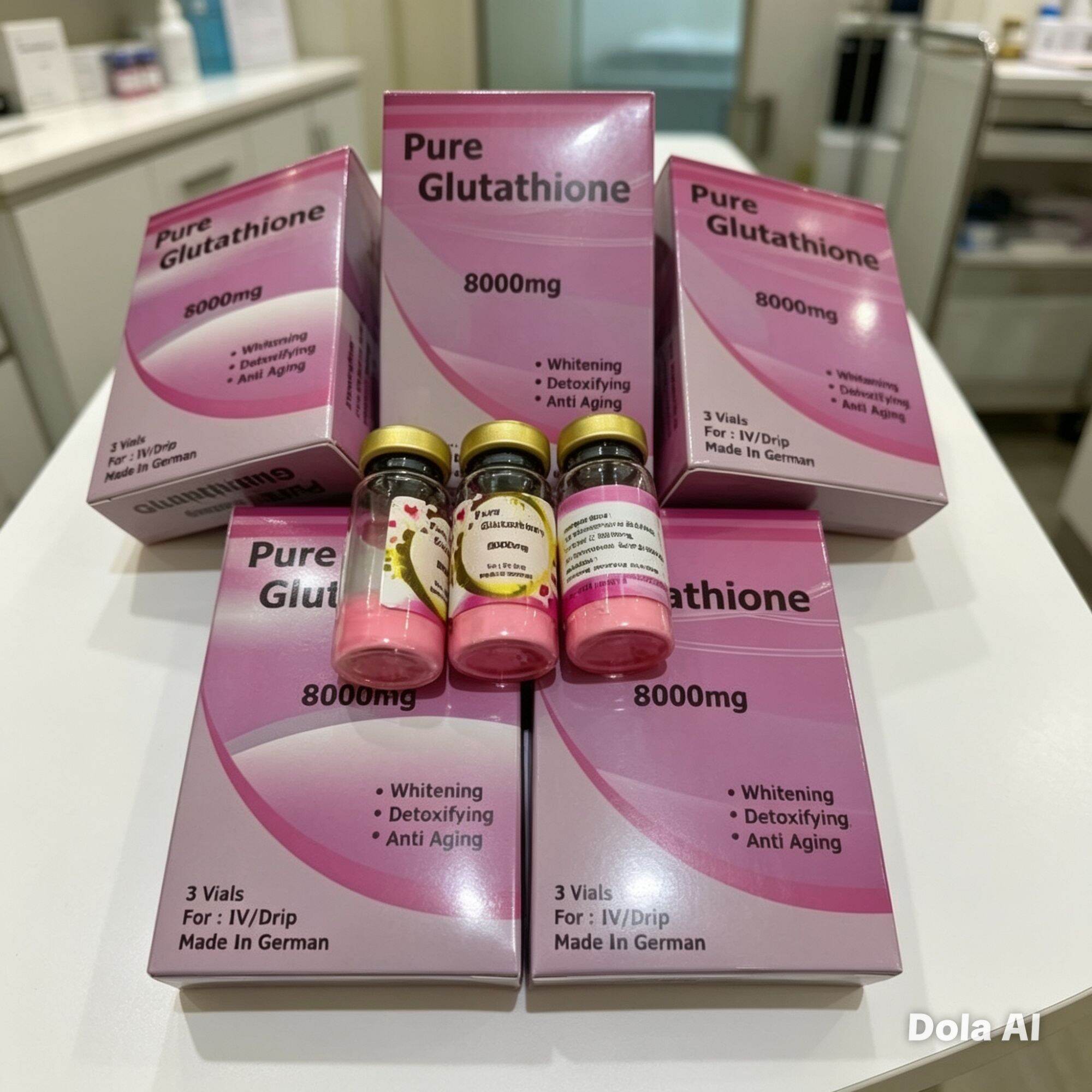 kegunaan pure glutathione 8000mg Glutathione pure pink satu box isi 3