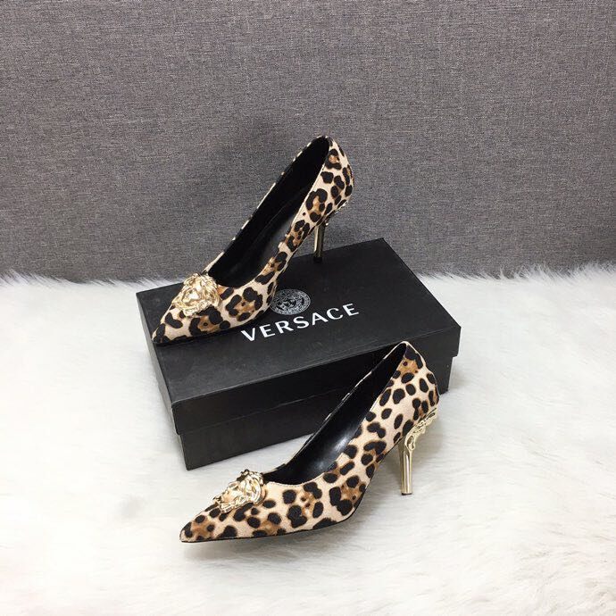 leopard block heels