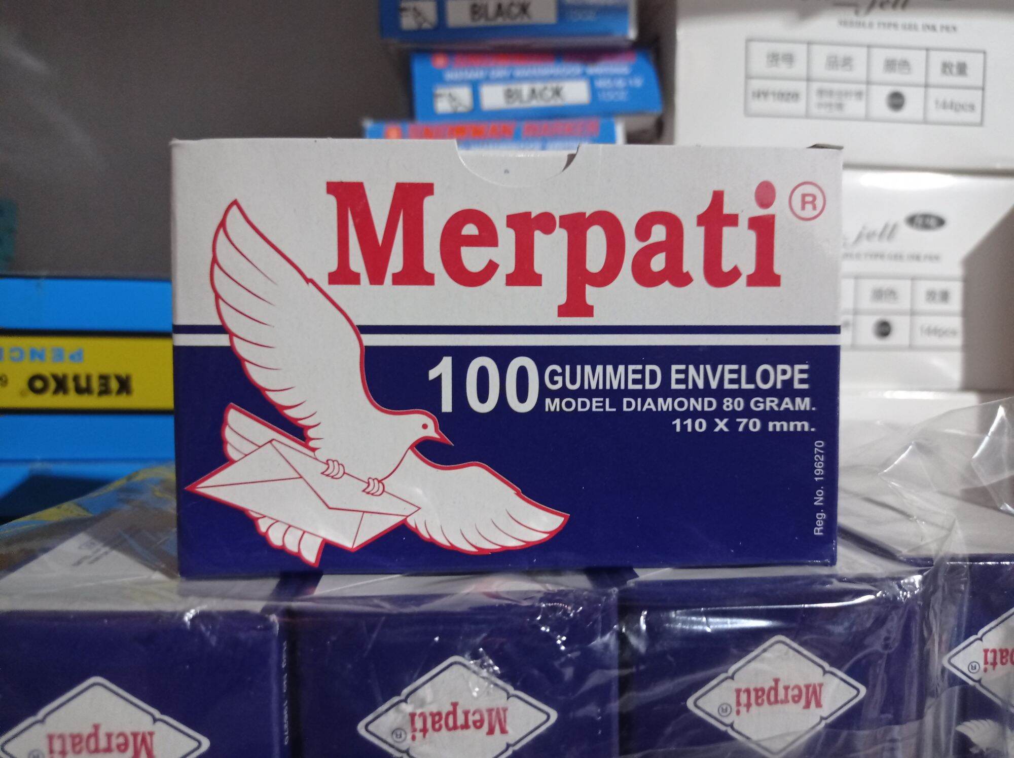Amplop Kondangan Merpati Putih Polos 1 Box Isi 100 Ukuran Kecil 110x70 mm