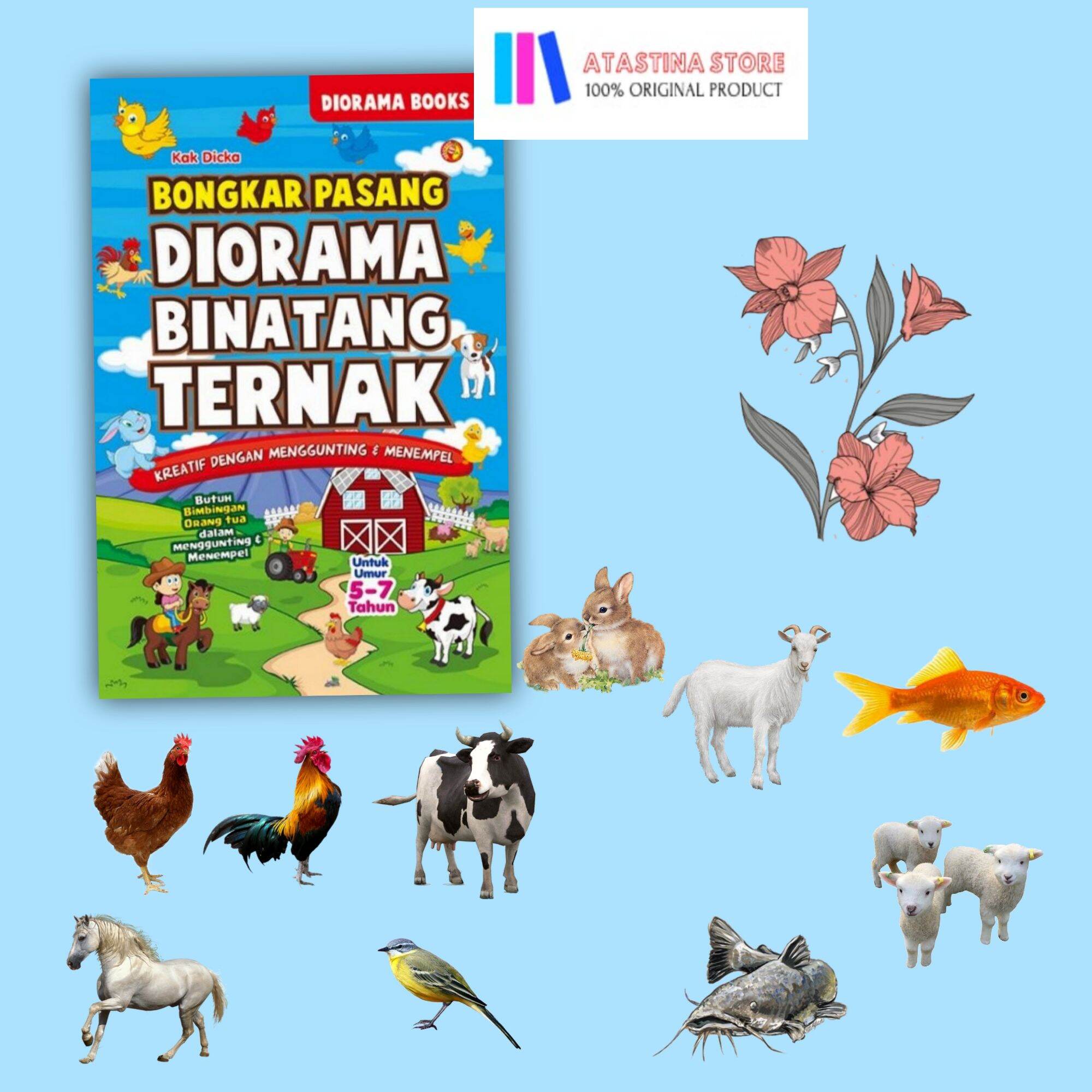 BONGKAR PASANG DIORAMA BINATANG TERNAK Penulis Kak Dicka | Lazada Indonesia