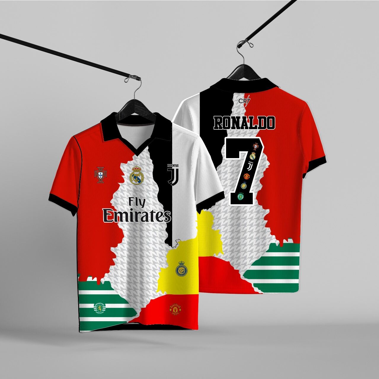 jersey vintage Ronaldo kombinasi club full printing
