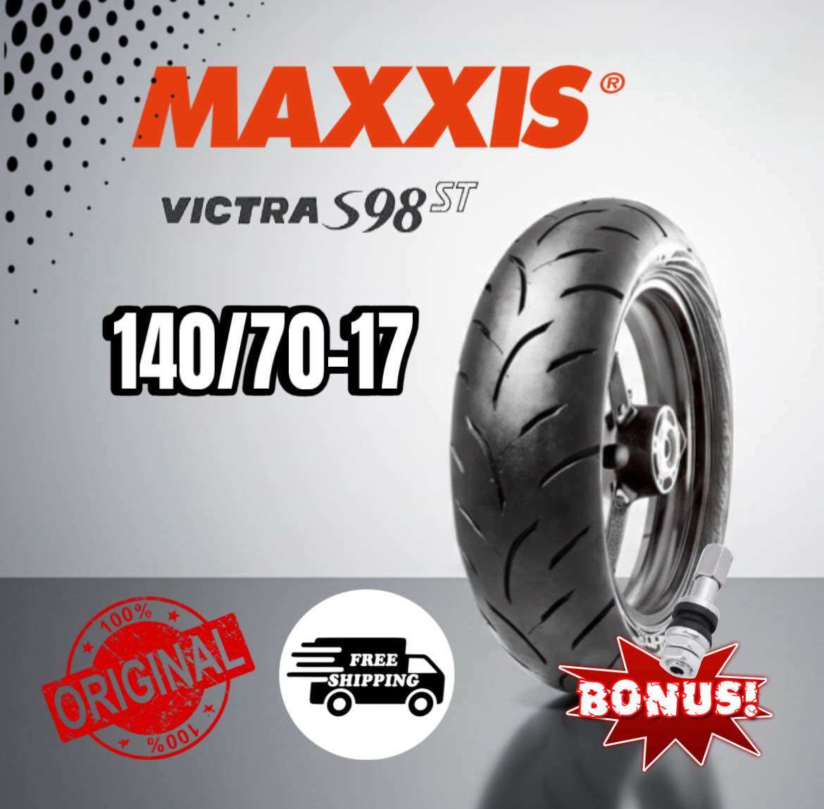 BAN LUAR RING 17 140/70-17 MAXXIS VICTRA TUBELESS Harga 800,000 rupiah*Gratis Ongkir