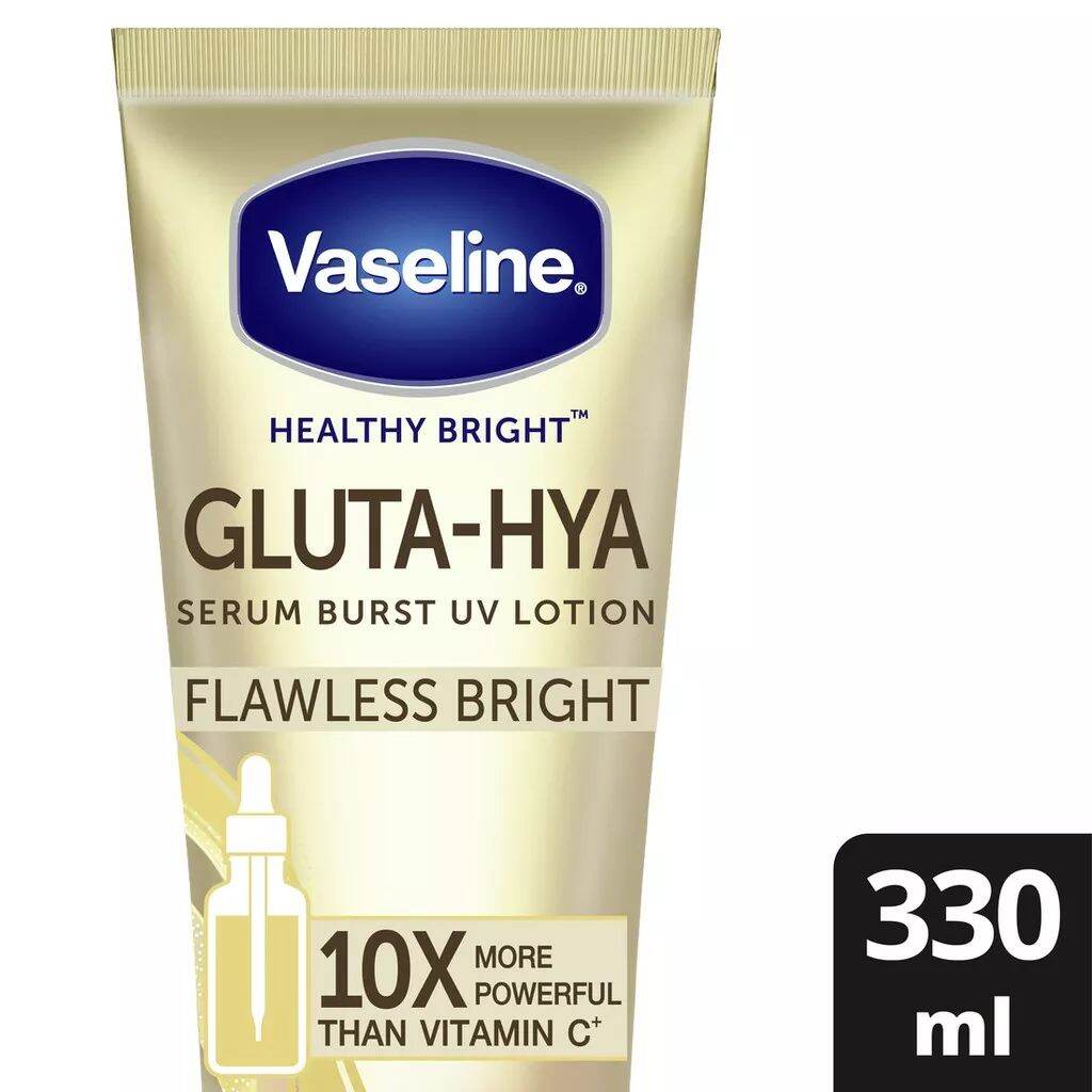 Vaseline Healthy Gluta-Hya Serum Flawless Dewy 330ml Hyaluron Body Lotion Gluta Bright 330 ml
