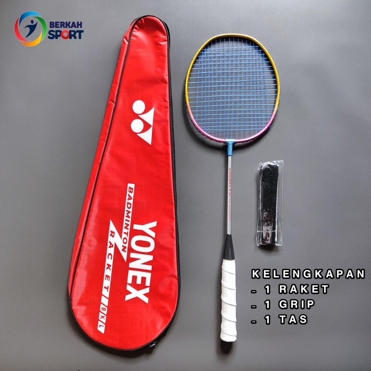 ( PAKET LENGKAP ) Raket Badminton Yonex Carbonex 8 Sp Murah Raket bulutangkis Anak anak. 