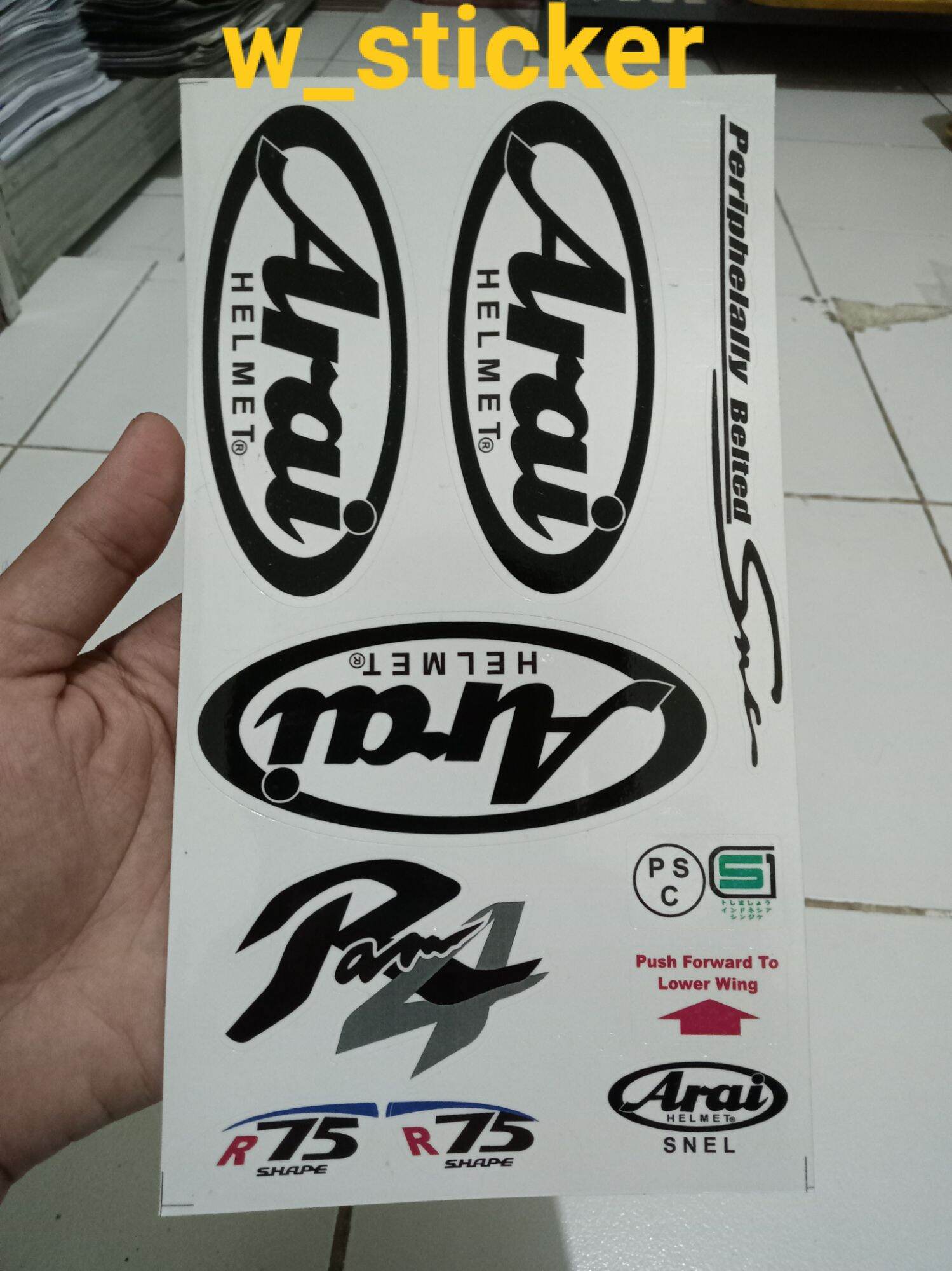 Decal sales helm arai