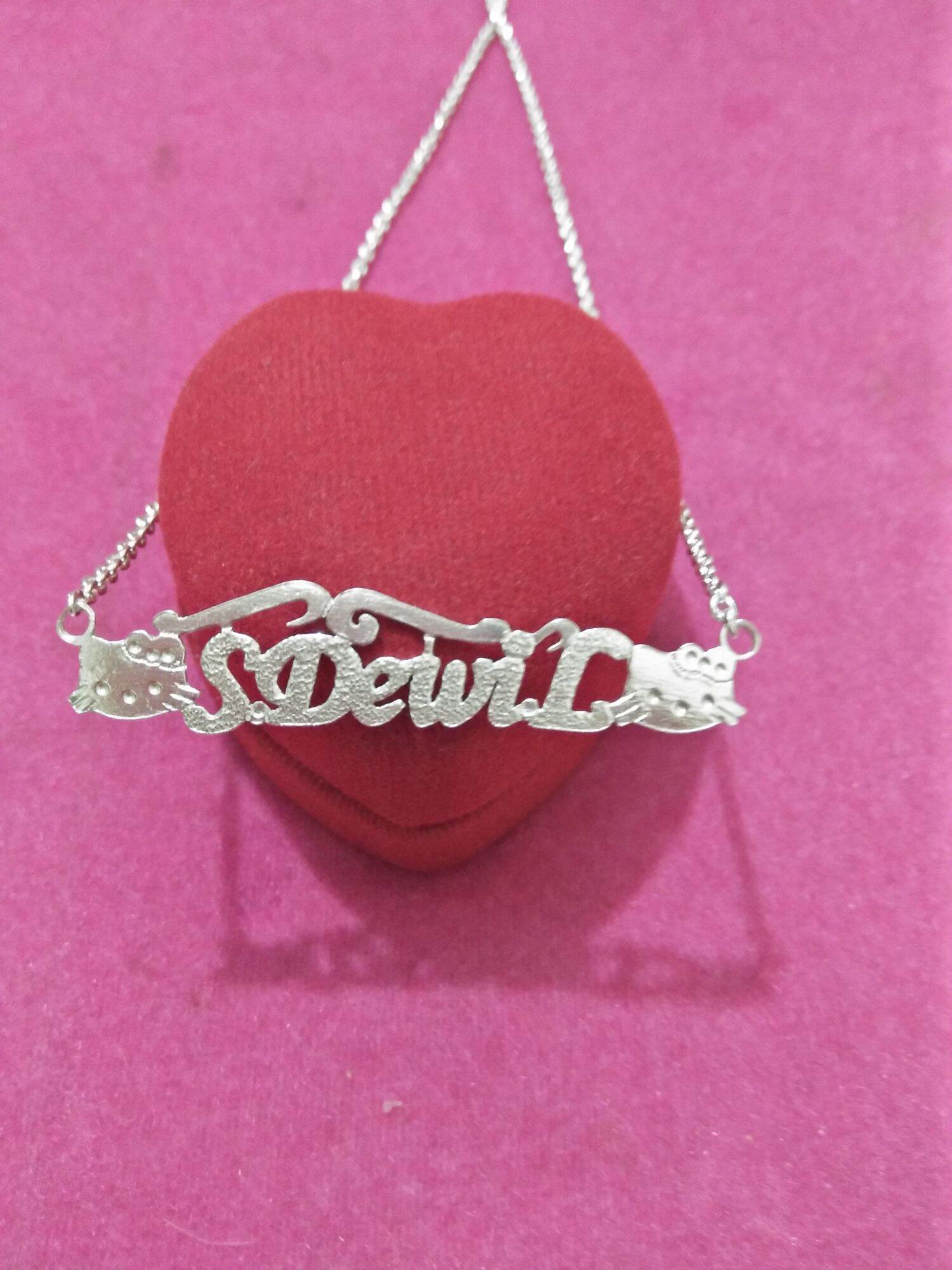 set kalung nama perak - Membeli set 