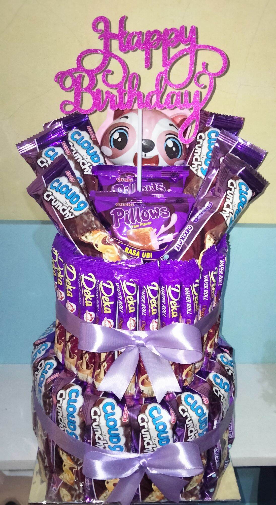 Snack tower bingkisan ulang tahun/ Hadiah tart snack
