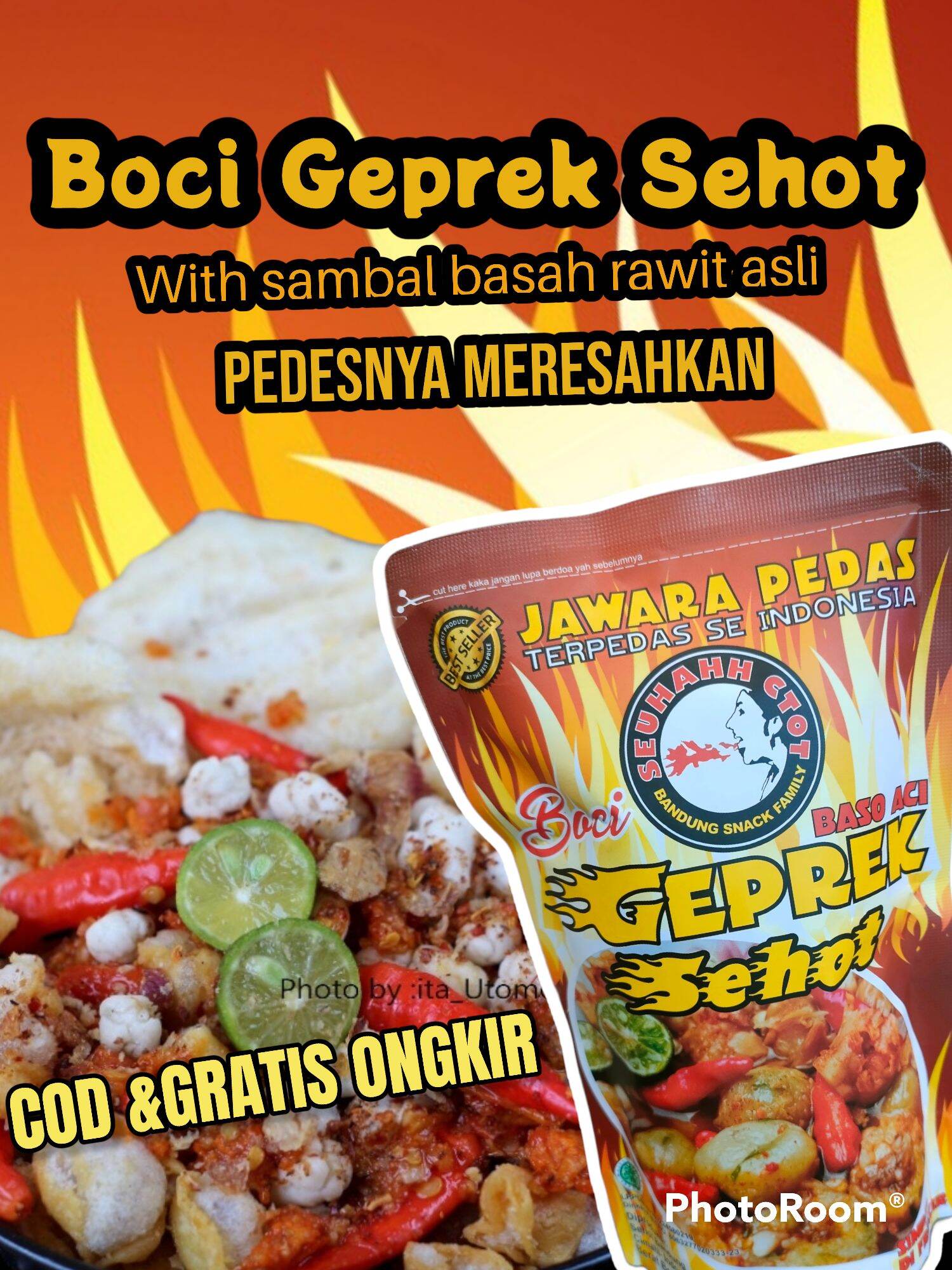 Baso Aci Sehot Geprek Sambal Basah Rawit Rempah Pedasnya Endeusss Bgt