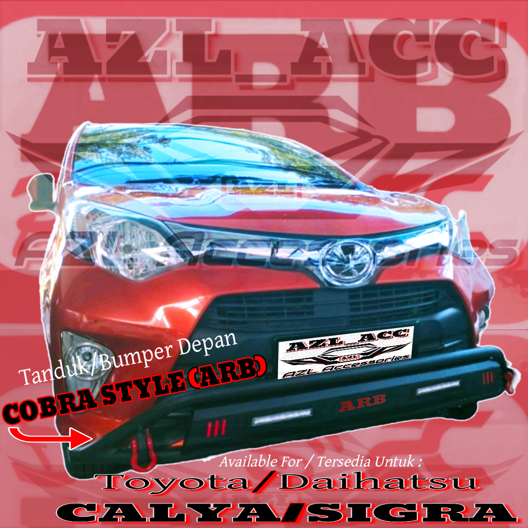 TANDUK BUMPER/BEMPER ARB COBRA STYLE TOYOTA/DAIHATSU CALYA/SIGRA 2016-2022 TERBARU SEMUA TAHUN DAN TYPE BISA ✅ Harga 1,195,900 rupiah*Gratis Ongkir
