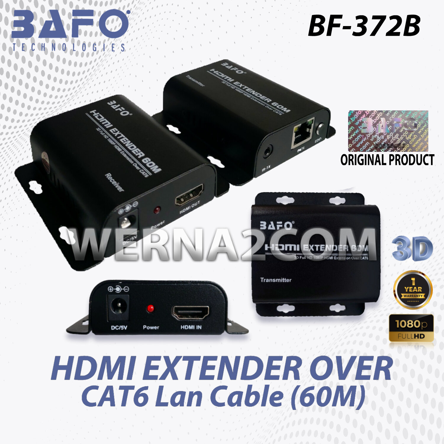 BAFO HDMI Extender Over Cat6 60M Lan Cable BF372B Lazada Indonesia