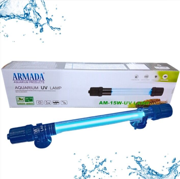 ARMADA AM 15WATT AQUARIUM UV LAMP LAMPU UV ANTI LUMUT JAMUR ALGAE