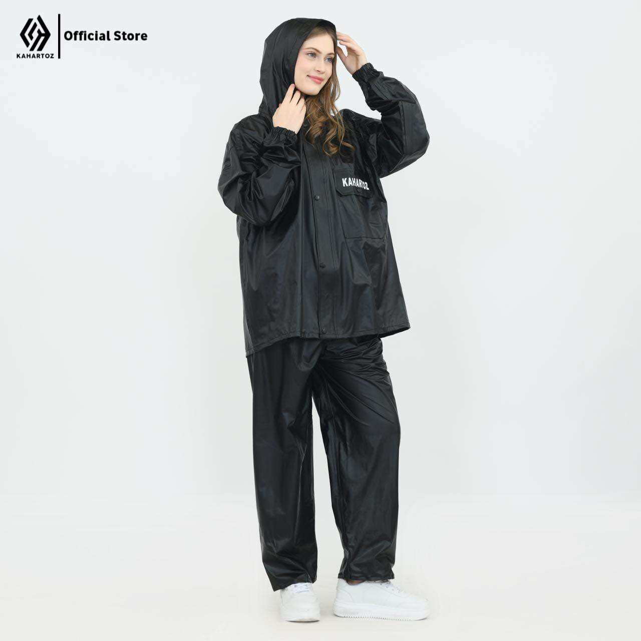 Kahartoz premium PVC material adult raincoat thick leakproof unisex suit jacket & pants suitable for motorcycle & Outdoor activities Harga 180,000 rupiah*Gratis Ongkir