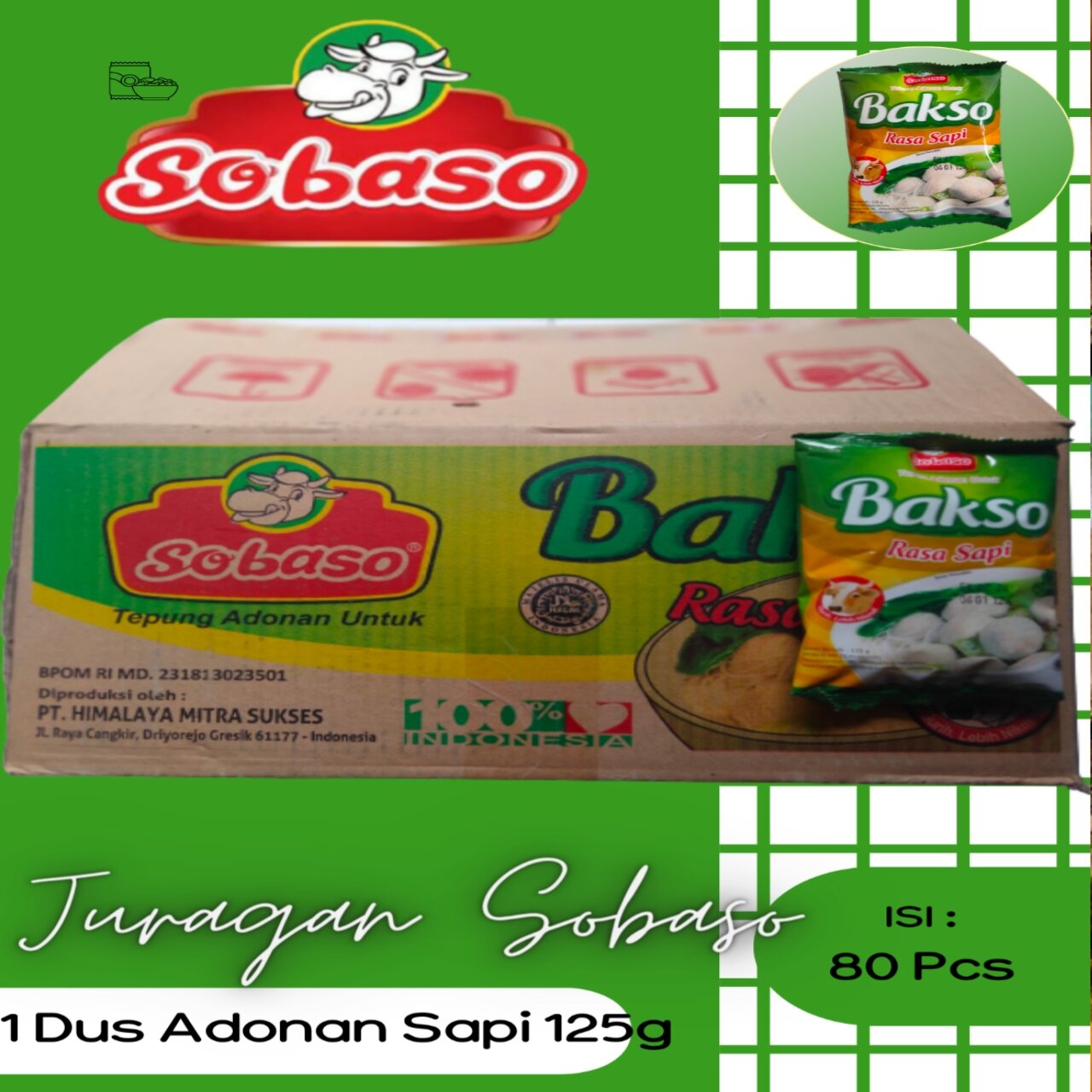 Sobaso Tepung Bumbu Bakso Adonan Rasa Sapi 125 Gram Lazada Indonesia