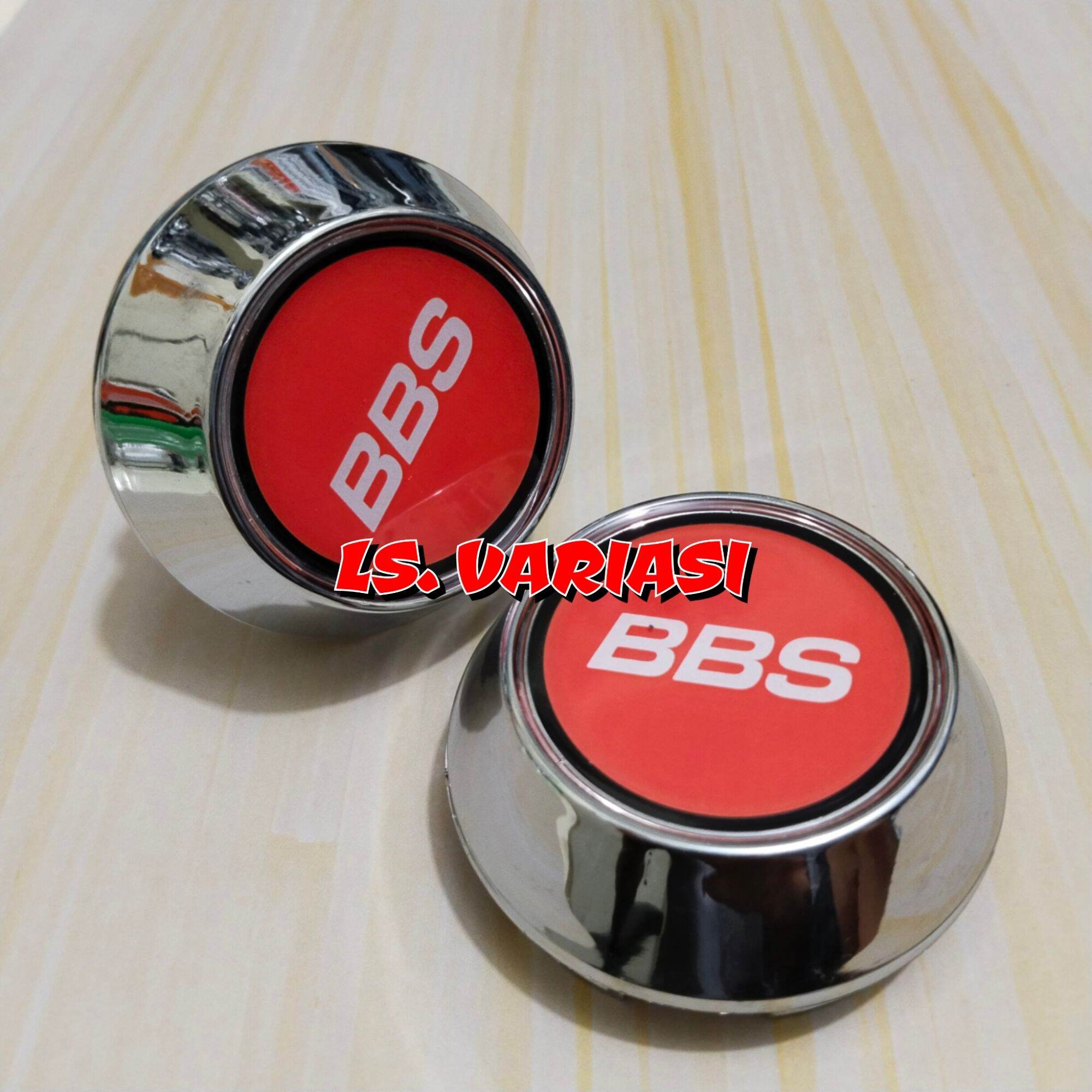 dop roda tutup velg racing variasi BBS MERAH CROME diameter 6,5cm 1set ...