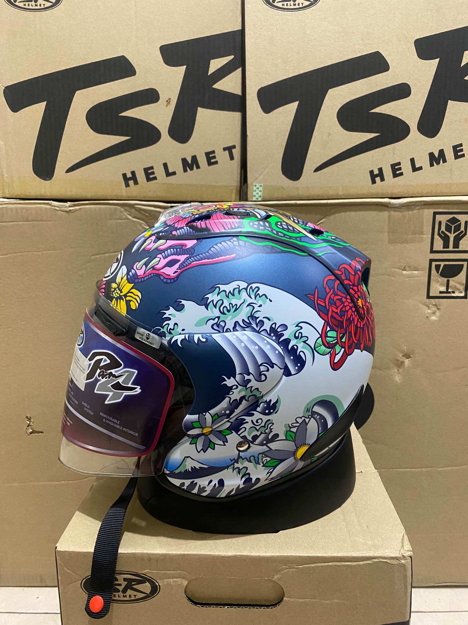 Jual Helm Tsr Arai Ram Helm TSR Ram EDWARD COLIN Original Half