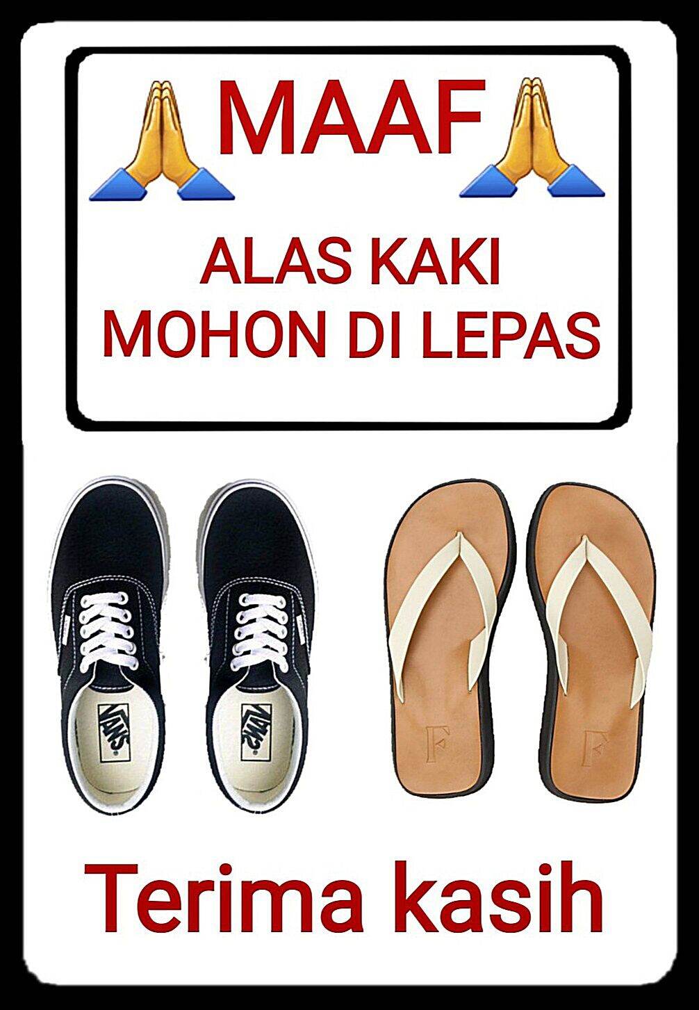 Jual Sticker Dinding Pintu Outdoor Alas Kaki Mohon Di Lepas Lazada Indonesia