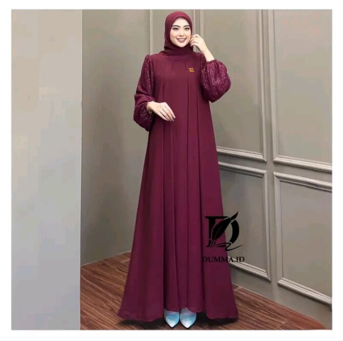 baju birthday party hijab