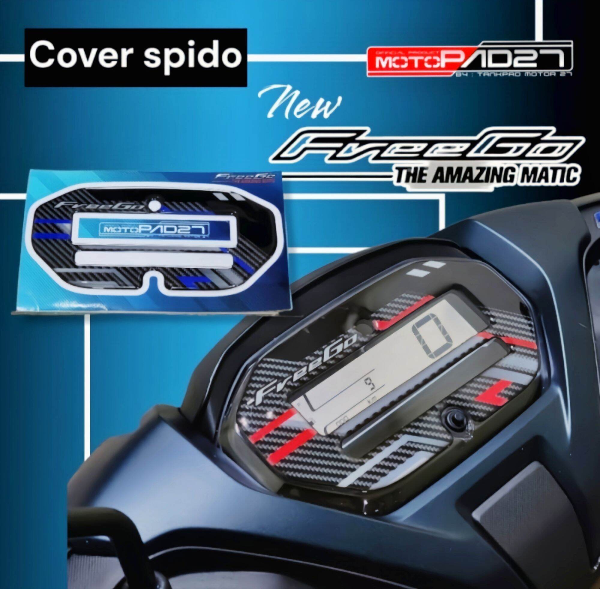 stiker speedometer YAMAHA FreeGo premium motopad27 resin timbul