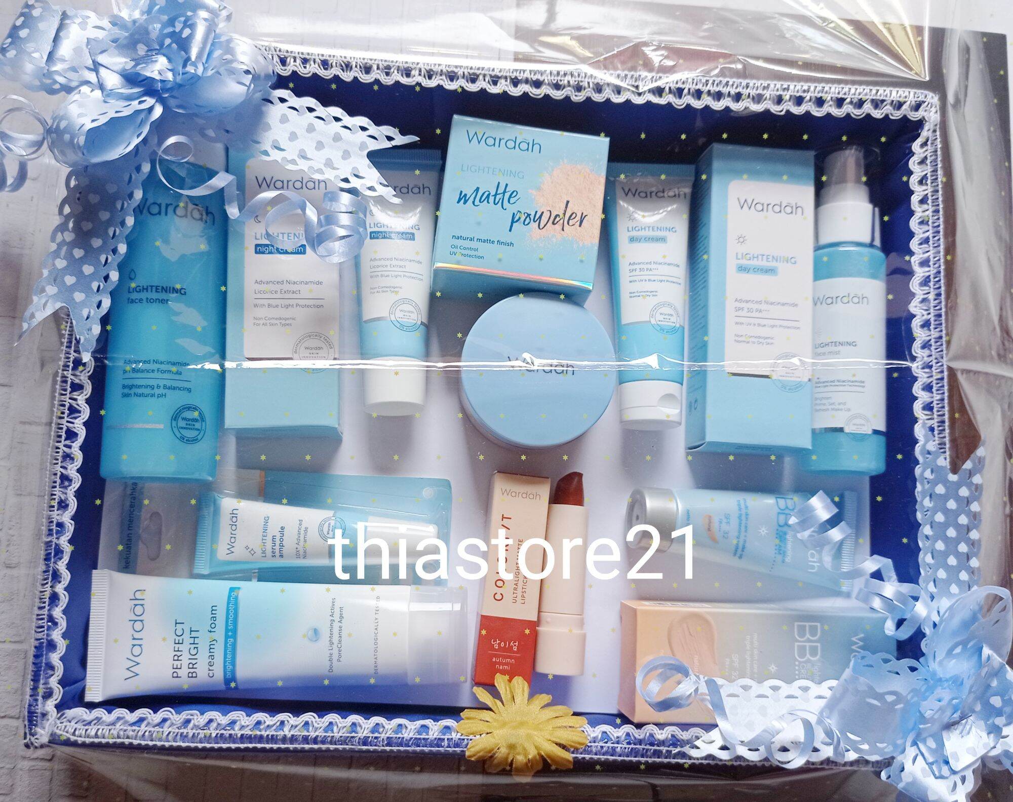 Wardah Seserahan Complete / Cosmetic Package Set Lamaran / Wardah Seserahan Package Free Box